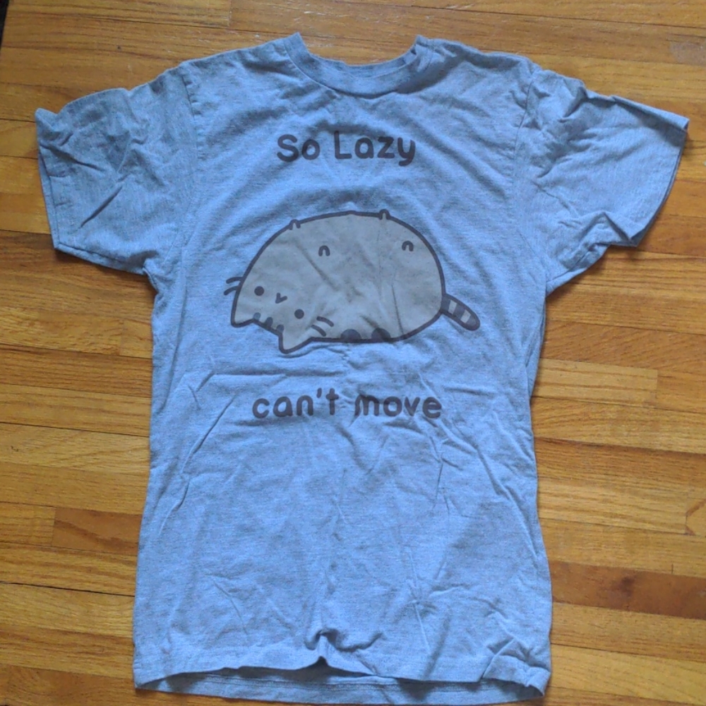 *Last Chance* Pusheen Cat So Lazy Can't Move Shirt